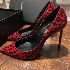 Yves saint laurant vernice chiffon babycat pumps